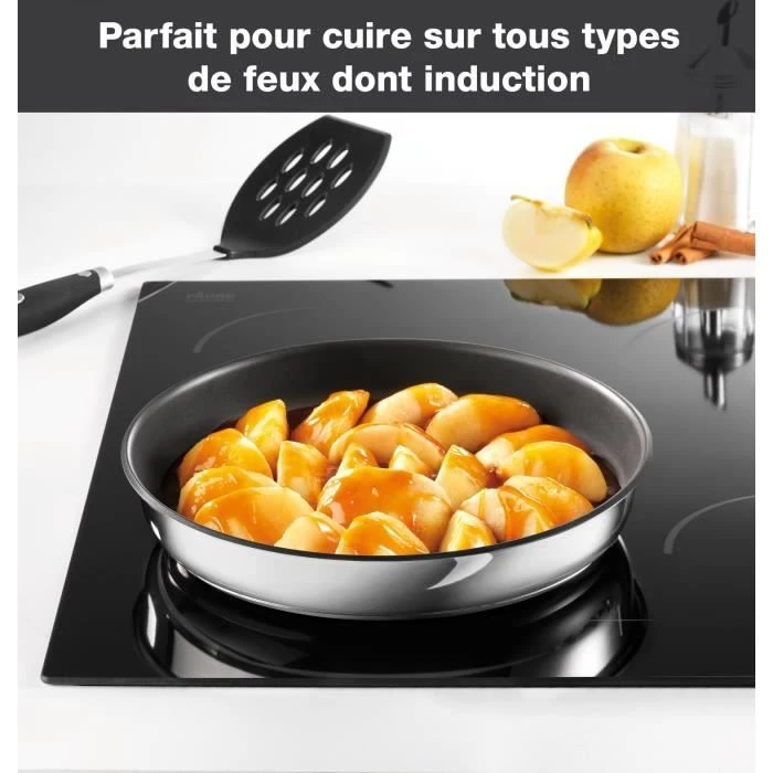 Lot De 2 Poêles 24/28cm Inox + Poignée Ingenio Preference - L9409202 - Tefal - Image 3