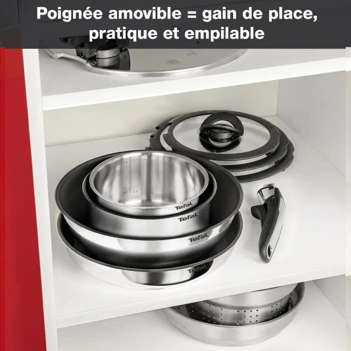 Lot De 2 Poêles 24/28cm Inox + Poignée Ingenio Preference - L9409202 - Tefal - Image 5