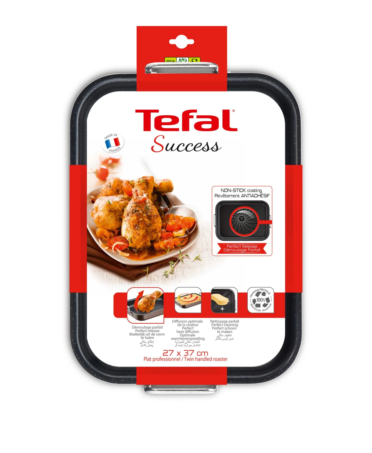 Plat à Four Aluminium 27x37cm Success - J1605902 - Tefal - Image 4