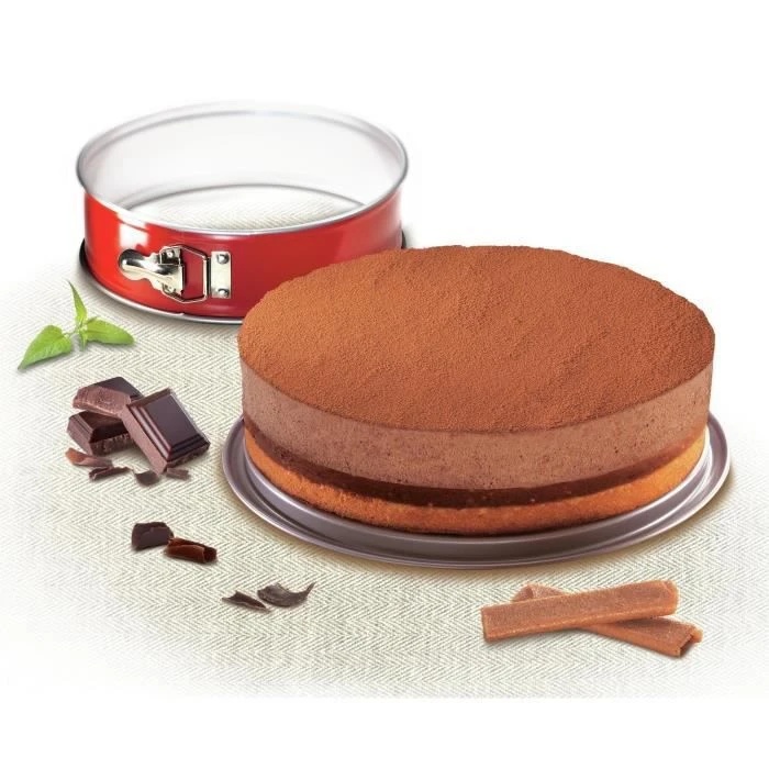 Moule à Charnière Tefal Delibake En Acier, Ø 25 Cm, Rouge Et Gris - Image 4