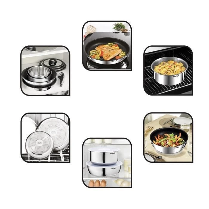 TEFAL INGENIO EMOTION L925SM14 Batterie De Cuisine 22 Pieces - Tous Feux Dont Induction - Image 4