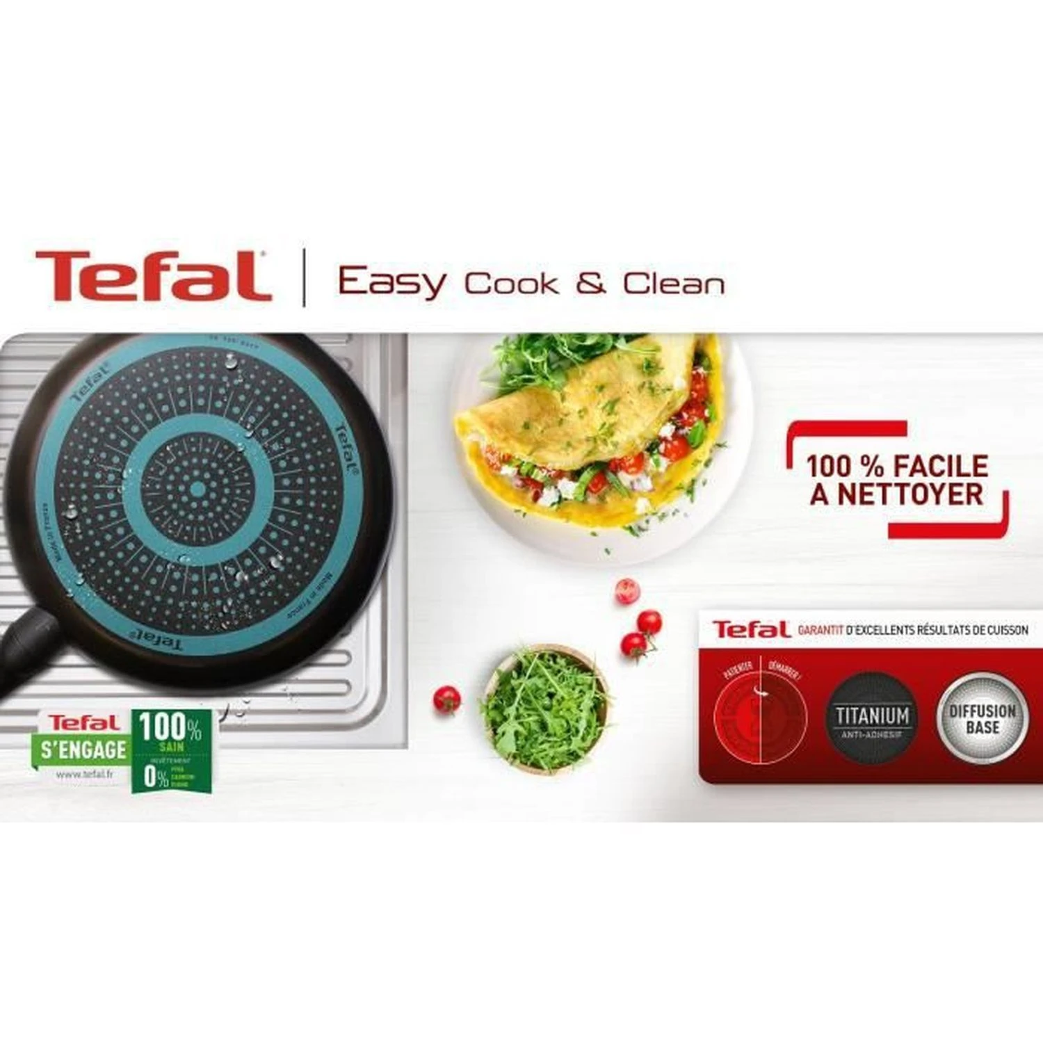 Casserole Aluminium 20cm Noir Easy Cook & Clean - B5543002 - Tefal - Image 5