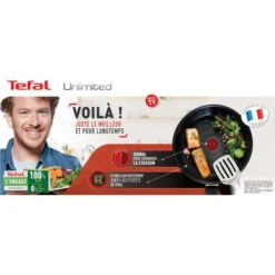 TEFAL G2550502 Poele 26 Cm UNLIMITED Tous Feux Dont Induction - Fabrication Francaise - Noir