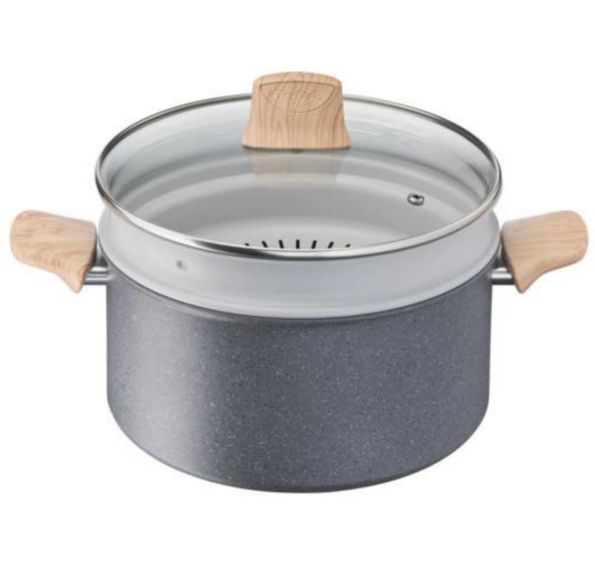 Faitout Aluminium 24cm + Couvercle Et Panier Vapeur - G2669002 - Tefal - Image 2