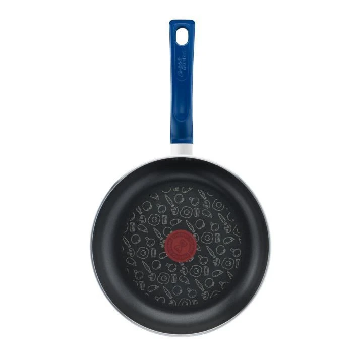 CHEFCLUB BY TEFAL G8050404 Poele 24cm Bleu Myrtille, Revetement Antiadhesif, Compatible Tous Feux Dont Induction.