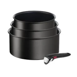 Série De 3 Casseroles Aluminium 16/18/20cm + 1 Poignée Noir Ingenio Eco Resist - L3979202 - Tefal