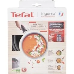 Lot 3 Casseroles 16/18/20 Cm + 1 Poignée Tefal Ingenio Natural Force Induction