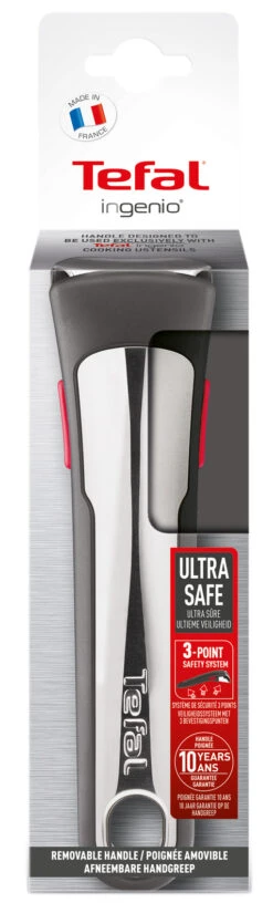 Poignée Amovible Noir/métal. Ingenio - L9863202 - Tefal