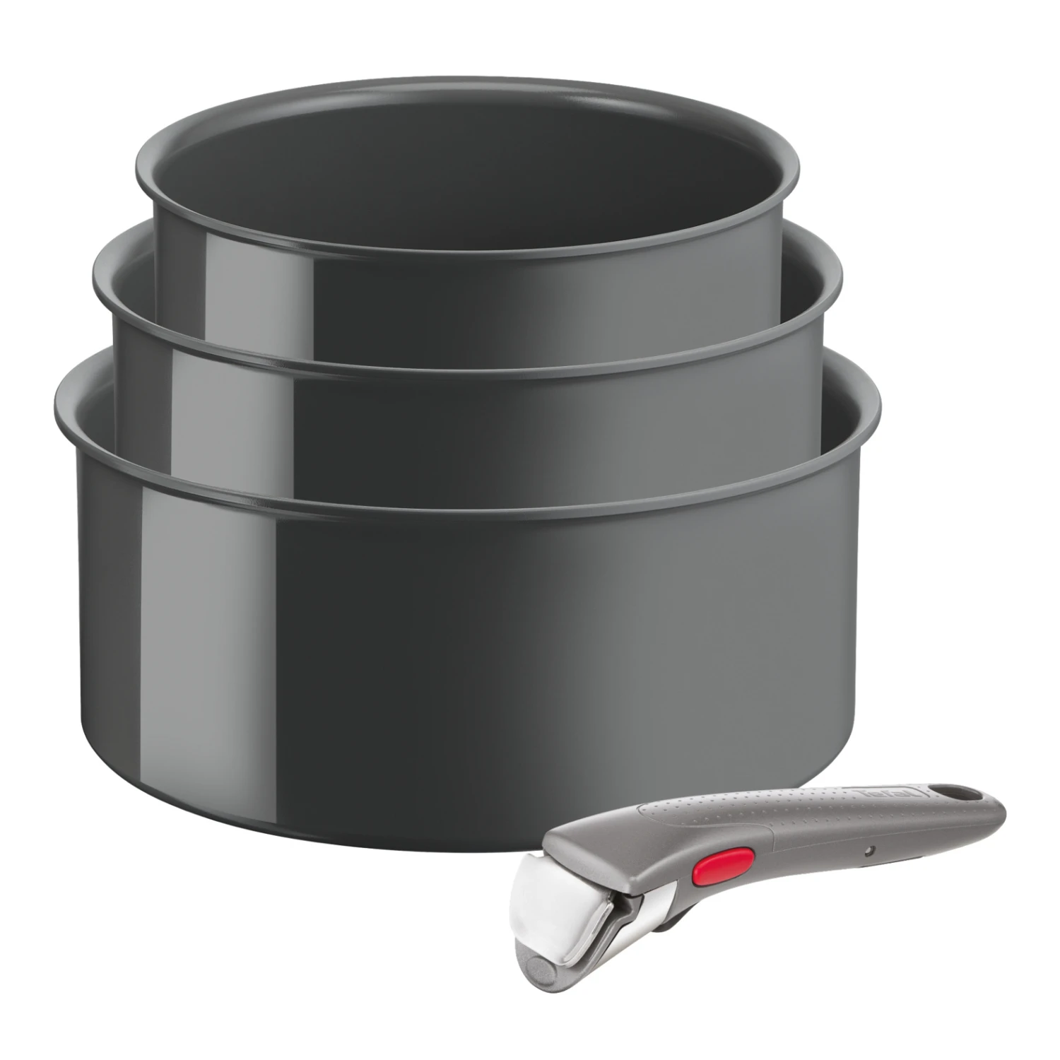 Tefal Set 4 Pièces : Casseroles 16/18/20cm + 1 Poignée Ingenio Renew Céramique Induction