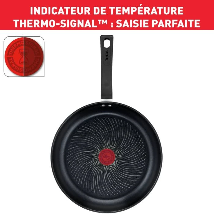 Tefal Delicious Batterie De Cuisine Inox 8 Pièces Casserole 16 Cm, Faitout 24 Cm + Couvercle, Poêles Revêtues 24/28 Cm, Louche, Ecumoire, Feutrine Protège-poêles - Image 5