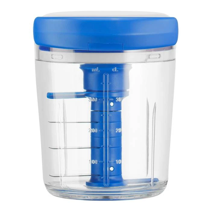 Jamie Oliver By Tefal Chop & Shaker Hachoir Manuel 5 Secondes 450ml Blanc Et Bleu - Image 2