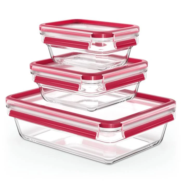Tefal MASTERSEAL FRESH Verre Set 3 Boîtes 0,45 L/0,8 L/2 L