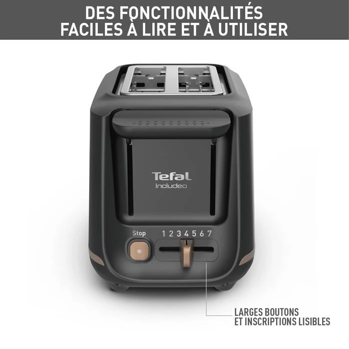 Tefal Grille-painIncludeo 2 Fentes Extra-larges, Utilisation Facile - Image 3