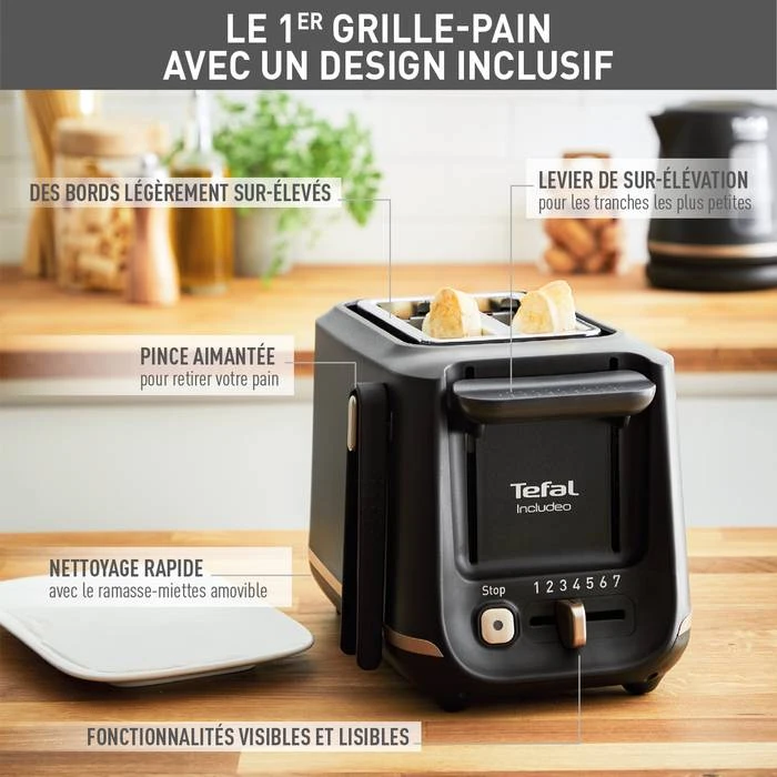 Tefal Grille-painIncludeo 2 Fentes Extra-larges, Utilisation Facile - Image 6
